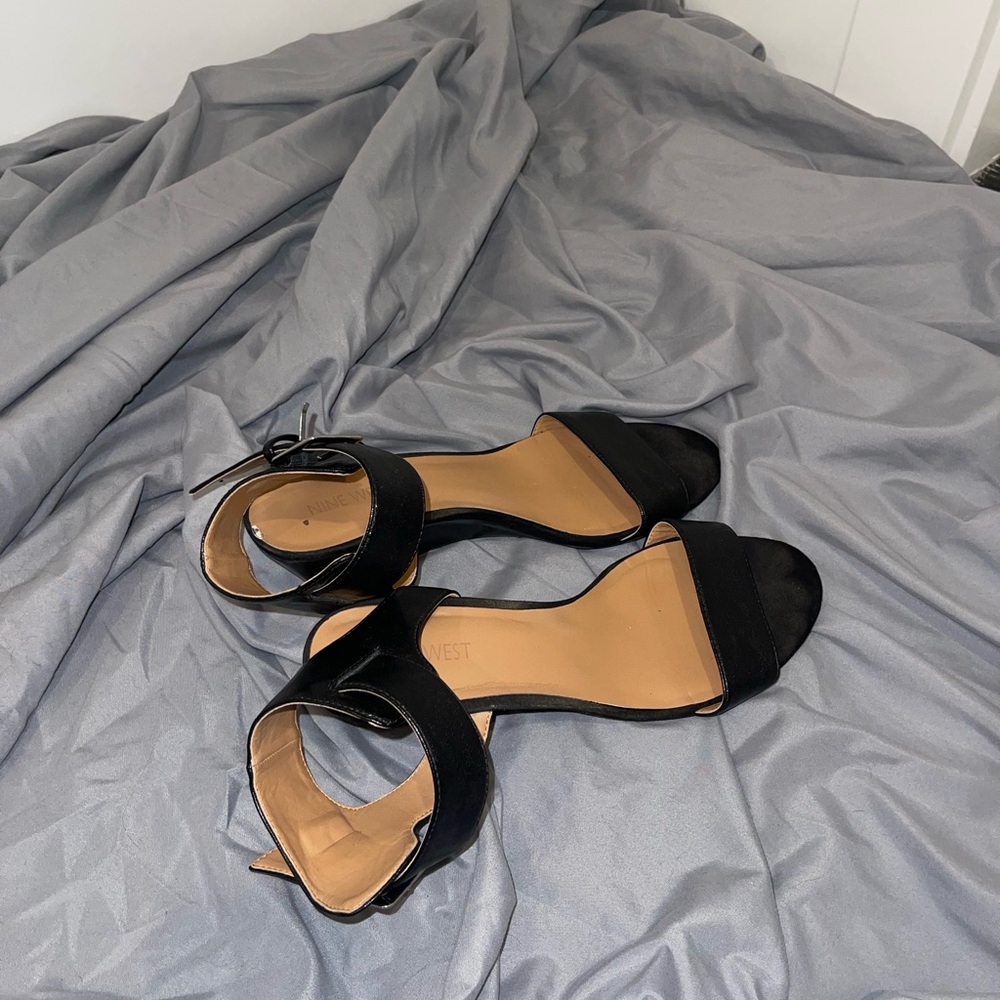 Nine West heels, black, used, size 9